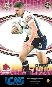 SELECT NRL 2007 INVINCIBLE #12 GREG EASTWOOD