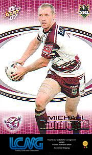 SELECT NRL 2007 INVINCIBLE #70 MICHAEL MONAGHAN