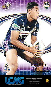 SELECT NRL 2007 INVINCIBLE #84 ISRAEL FOLAU