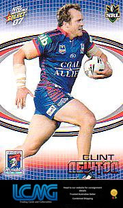 SELECT NRL 2007 INVINCIBLE #92 CLIINT NEWTON