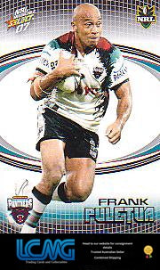 SELECT NRL 2007 INVINCIBLE #133 FRANK PULETUA