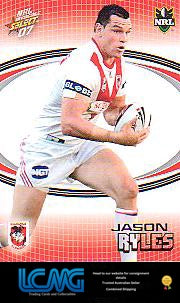 SELECT NRL 2007 INVINCIBLE #142 JASON RYLES