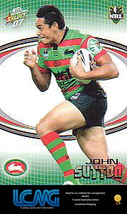 SELECT NRL 2007 INVINCIBLE #151 JOHN SUTTON