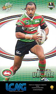 SELECT NRL 2007 INVINCIBLE #157 NIGEL VAGANA