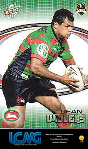 SELECT NRL 2007 INVINCIBLE #158 DEAN WIDDERS