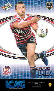SELECT NRL 2007 INVINCIBLE #163 CRAIG WING