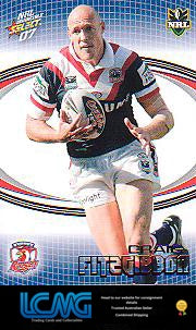 SELECT NRL 2007 INVINCIBLE #166 CRAIG FITZGIBBON
