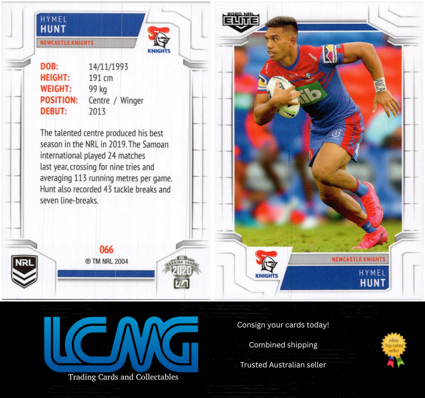 Card # 066 Hymel Hunt 2020 NRL Elite