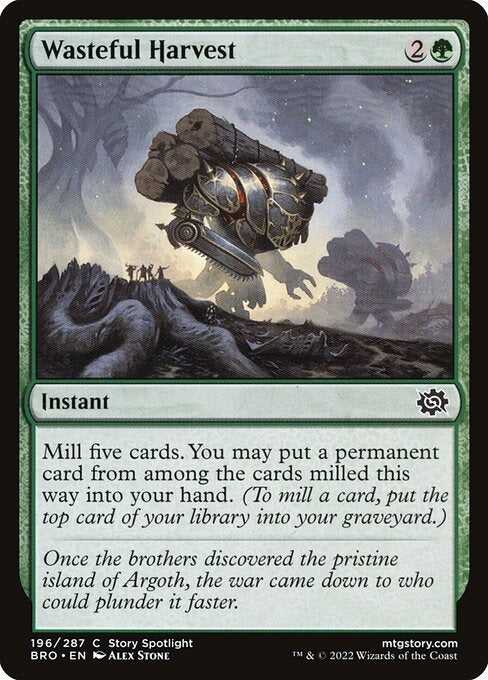 Wasteful Harvest The Brothers War Card # 196