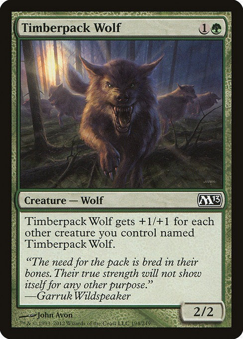 Timberpack Wolf M 13 Card # 186