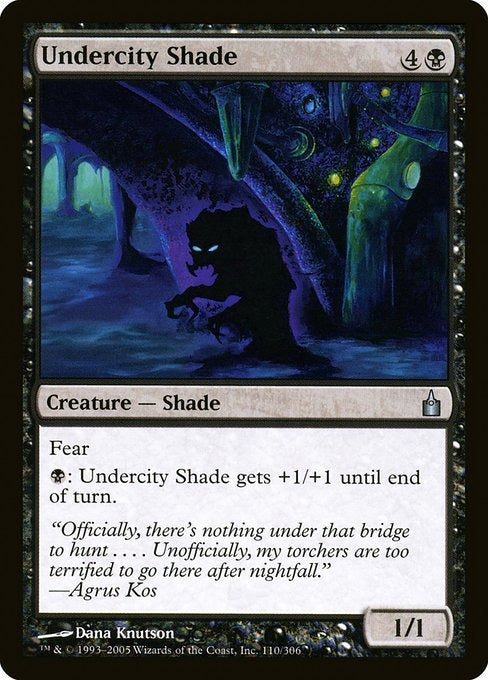 Card # RAV 110 Undercity Shade Ravnica: City of Guilds