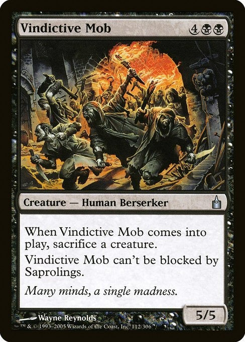 Card # RAV 112 Vindictive Mob Ravnica: City of Guilds