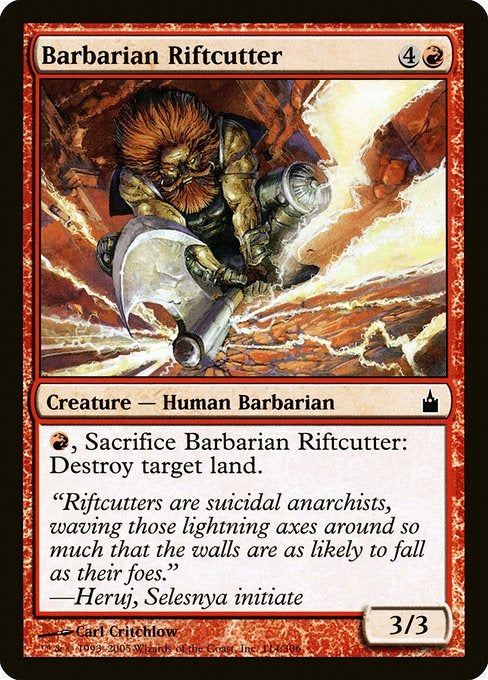 Card # RAV 114 Barbarian Riftcutter Ravnica: City of Guilds