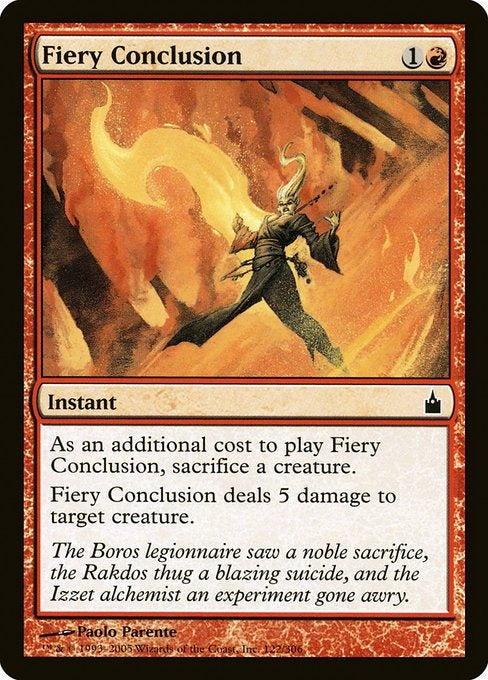 Card # RAV 122 Fiery Conclusion Ravnica: City of Guilds