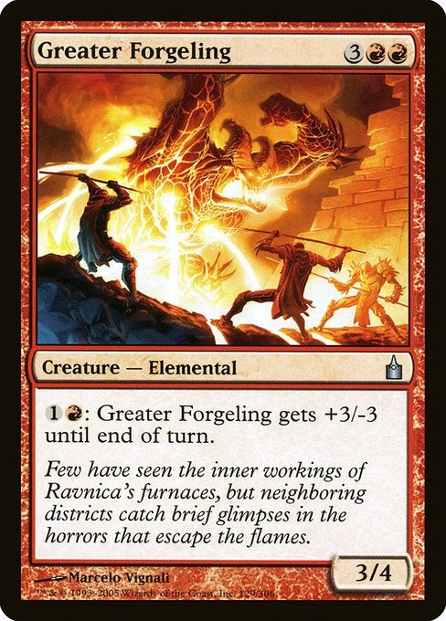 Card # RAV 129 Greater Forgeling Ravnica: City of Guilds