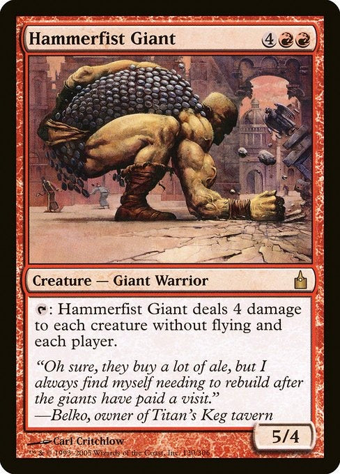 Card # RAV 130 Hammerfist Giant Ravnica: City of Guilds