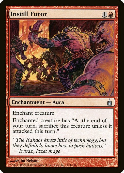 Card # RAV 134 Instill Furor Ravnica: City of Guilds