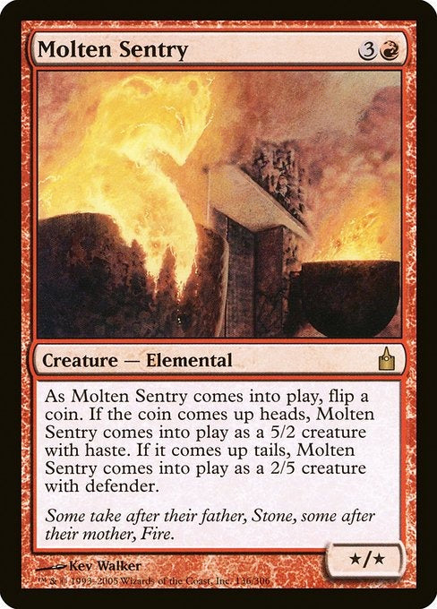 Card # RAV 136 Molten Sentry Ravnica: City of Guilds