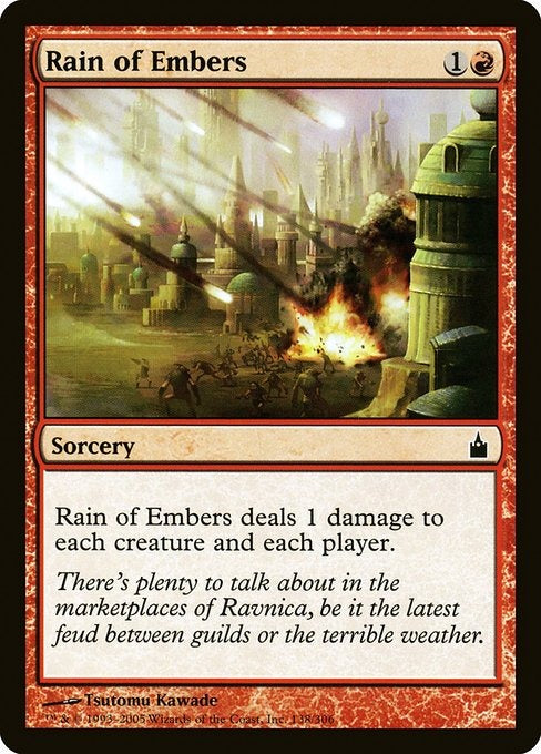 Card # RAV 138 Rain of Embers Ravnica: City of Guilds