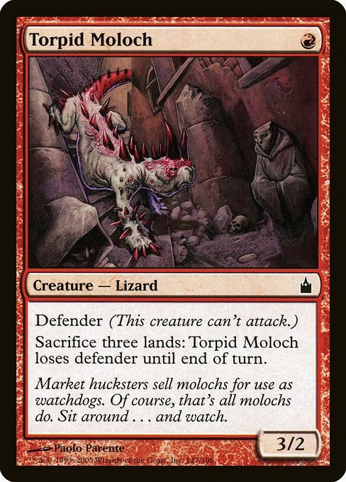 Card # RAV 147 Torpid Moloch Ravnica: City of Guilds
