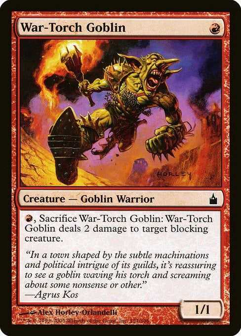 Card # RAV 151 War-Torch Goblin Ravnica: City of Guilds