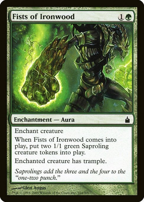 Card # RAV 164 Fists of Ironwood Ravnica: City of Guilds