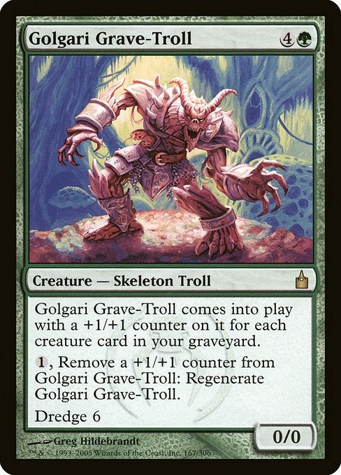 Card # RAV 167 Golgari Grave-Troll Ravnica: City of Guilds
