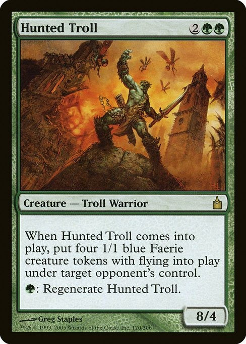 Card # RAV 170 Hunted Troll Ravnica: City of Guilds
