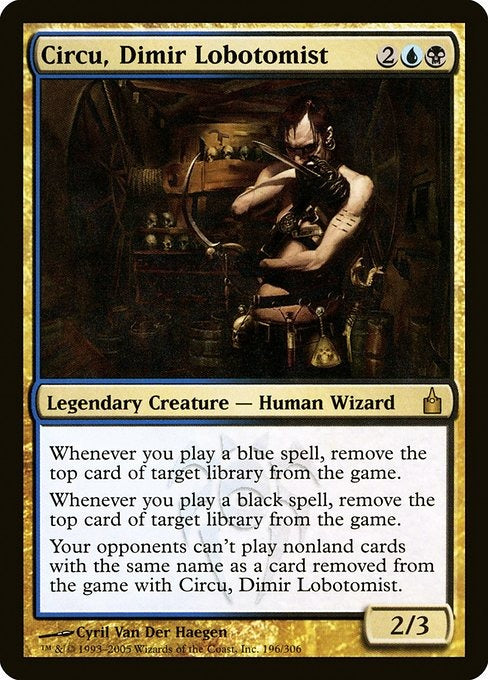 Card # RAV 196 Circu, Dimir Lobotomist Ravnica: City of Guilds