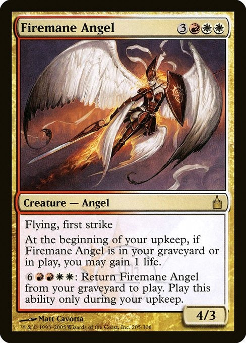Card # RAV 205 Firemane Angel Ravnica: City of Guilds