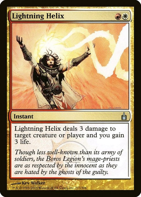 Card # RAV 213 Lightning Helix Ravnica: City of Guilds