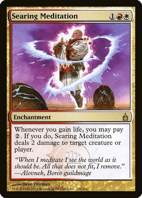 Card # RAV 226 Searing Meditation Ravnica: City of Guilds