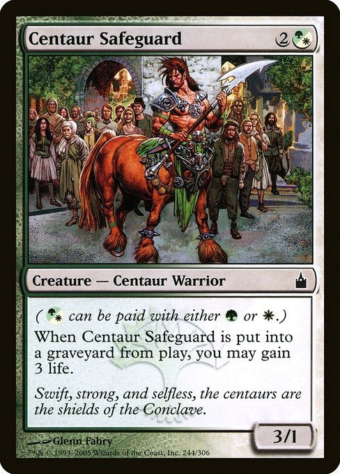 Card # RAV 244 Centaur Safeguard Ravnica: City of Guilds