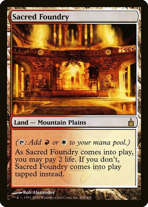 Card # RAV 280 Sacred Foundry Ravnica: City of Guilds