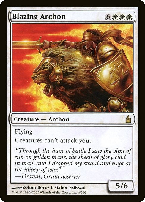 Card # RAV 4 Blazing Archon Ravnica: City of Guilds