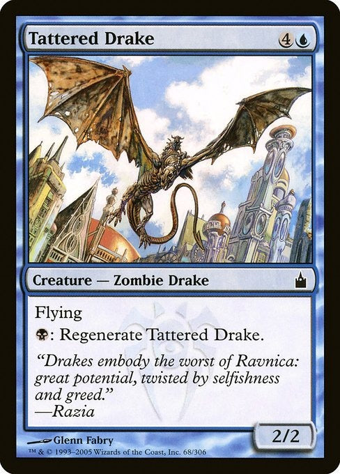 Card # RAV 68 Tattered Drake Ravnica: City of Guilds