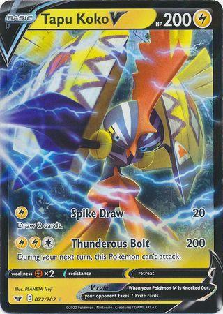 Tapu Koko V 72 /202 swsh-72