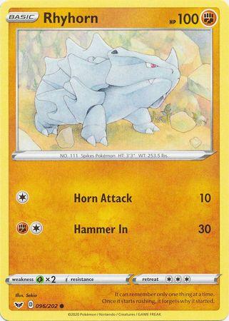 Rhyhorn (096) 96 /202 swsh-96