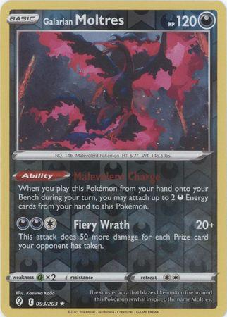 Galarian Moltres 093/203 Reverse Holo evolving-skies-rh-93