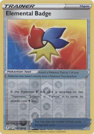 Elemental Badge 147/203 Reverse Holo evolving-skies-rh-147