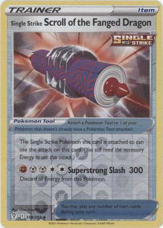 Single Strike Scroll of the Fanged Dragon 158/203 Reverse Holo evolving-skies-rh-158