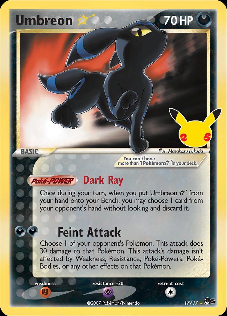 Umbreon Star 17/17