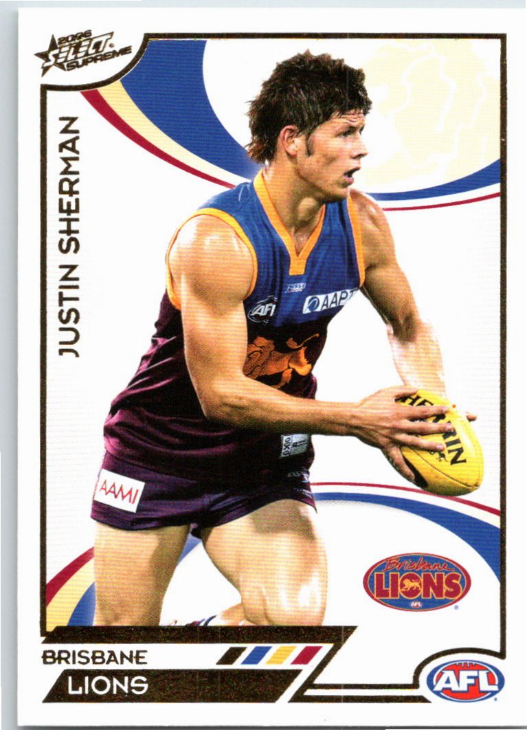 JUSTIN SHERMAN #17 2006 Select AFL Supreme