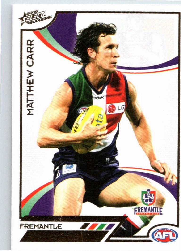 MATTHEW CARR #71 2006 Select AFL Supreme