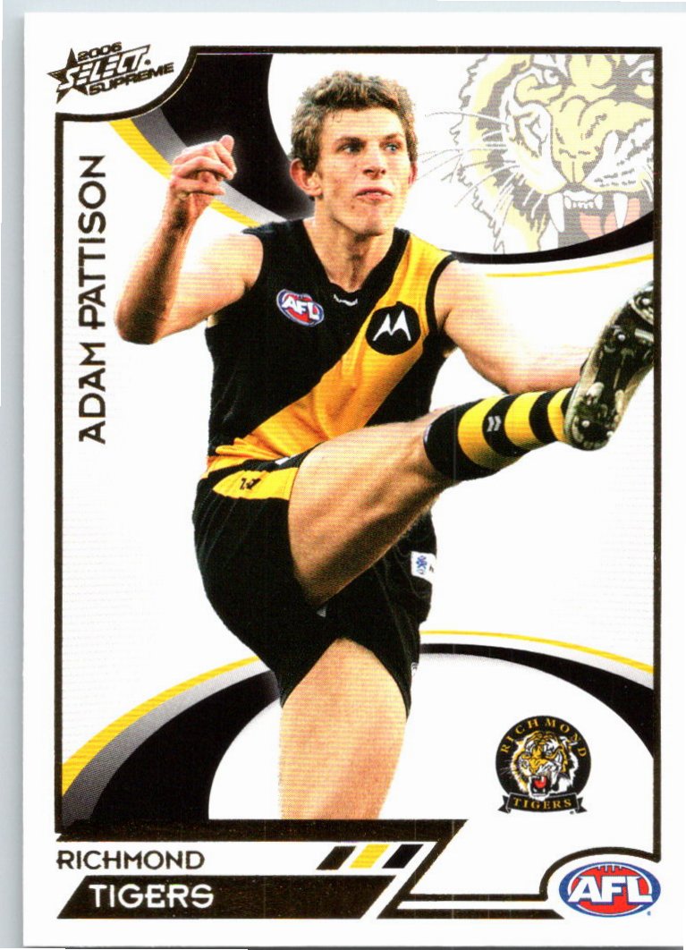 ADAM PATTISON #143 2006 Select AFL Supreme