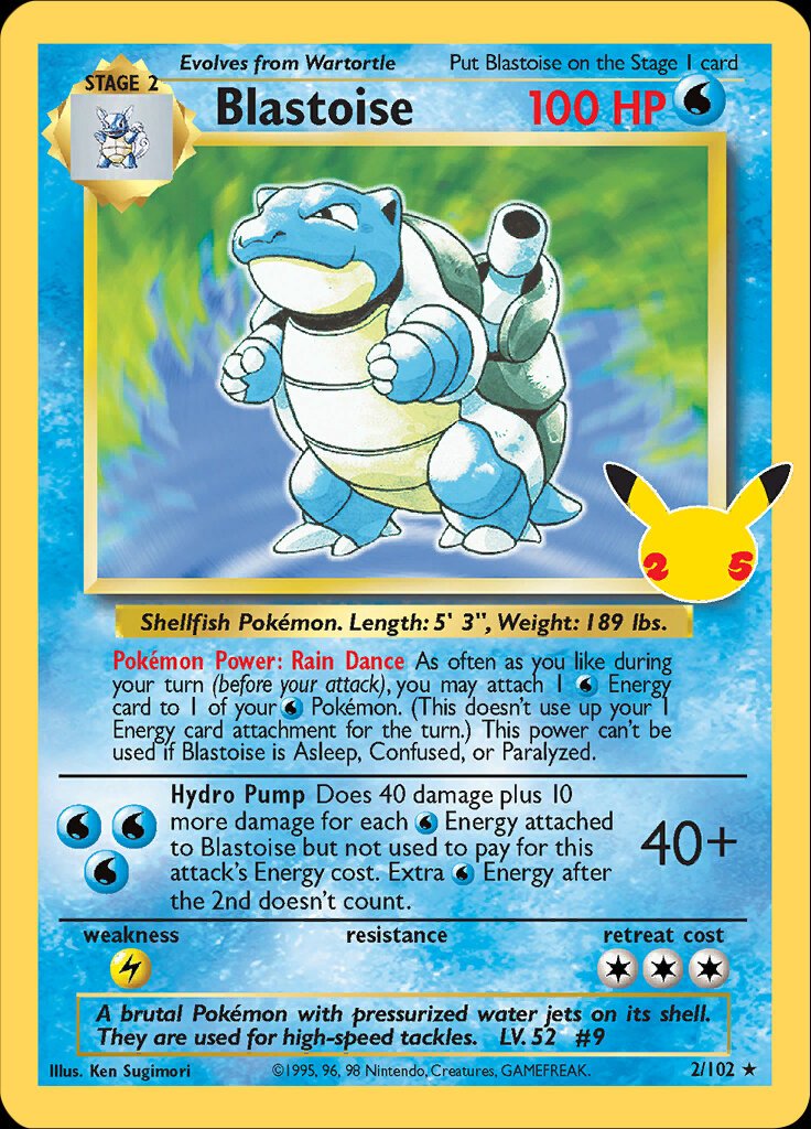 Blastoise 2/102 celebrations-classic-2