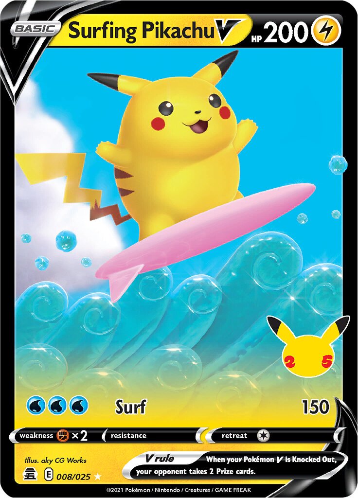 Surfing Pikachu V 008/025 celebrations-8