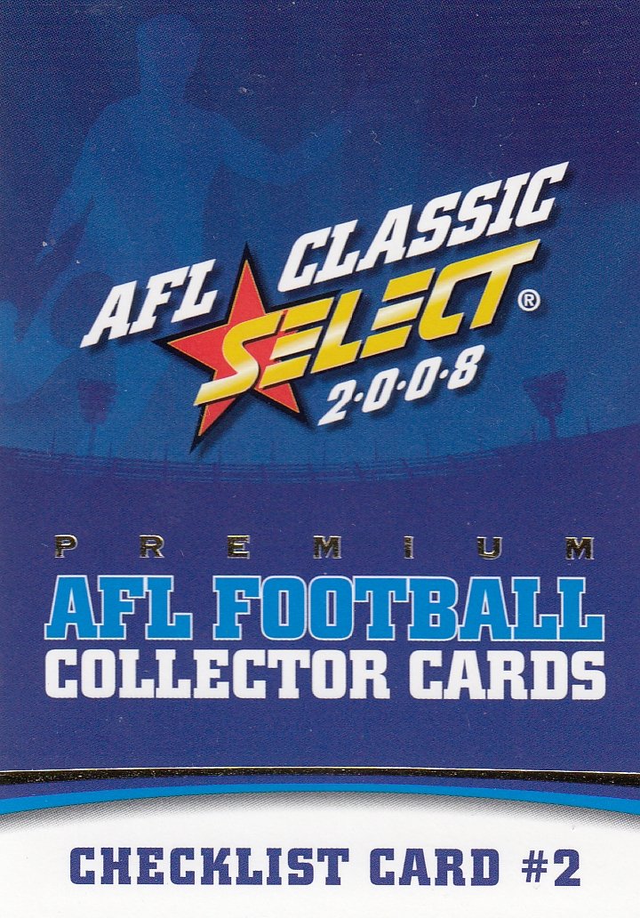 Checklist #2 afl-2008-classic-2