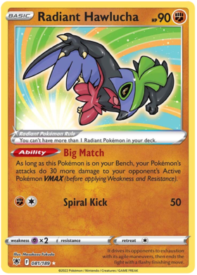 Radiant Hawlucha 081/189 Astral Radiance