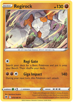 Regirock 075/189 Astral Radiance